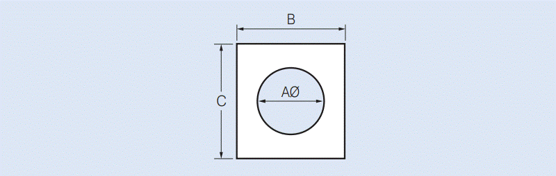 Dimension drawing for WP.. Wall Plates