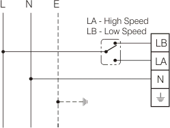 Wiring Diagram for TD Silent Series - Mixed-Flow Fans TD-250/100SIL
